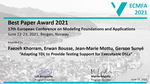 ECMFA 2021 Best Paper Award
